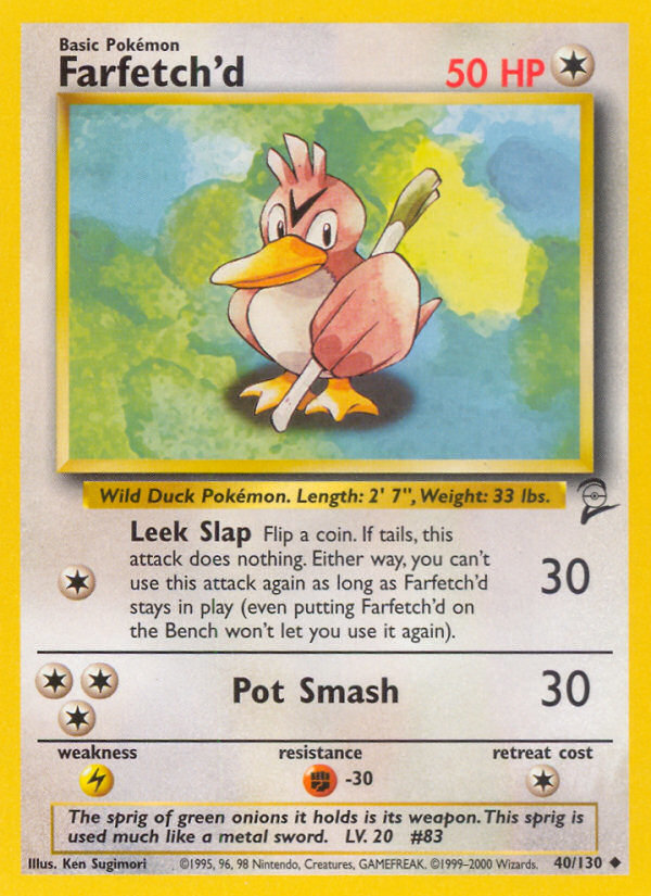 Farfetch'd (40/130) [Base Set 2] - Destination Retro