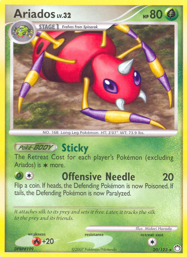 Ariados (20/123) [Diamond & Pearl: Mysterious Treasures] - Destination Retro