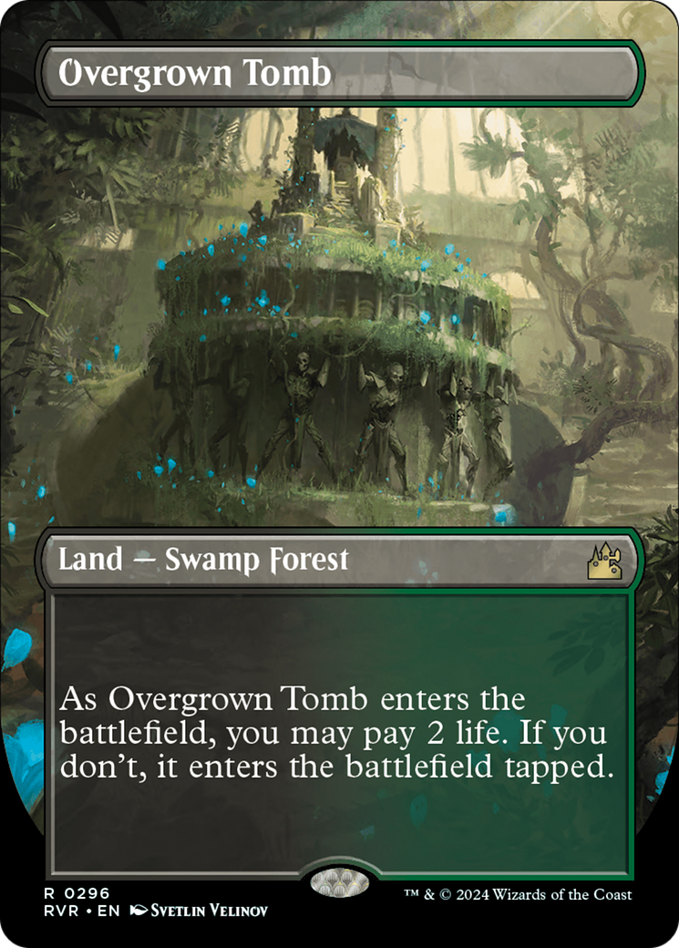 Overgrown Tomb (Borderless) [Ravnica Remastered] - Destination Retro