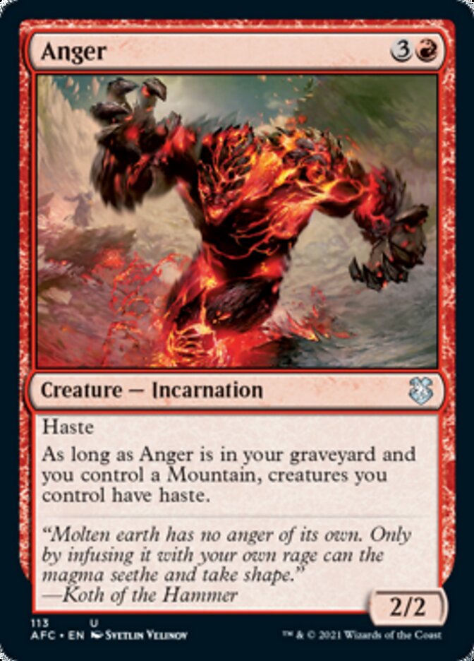 Anger [Dungeons & Dragons: Adventures in the Forgotten Realms Commander] - Destination Retro