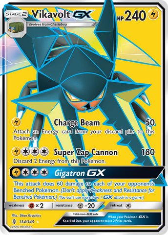 Vikavolt GX (134/145) [Sun & Moon: Guardians Rising] - Destination Retro