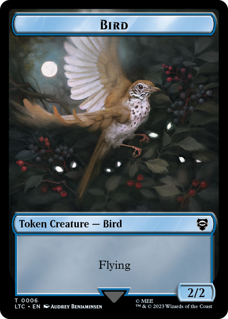 Elf Warrior // Bird Double Sided Token [The Lord of the Rings: Tales of Middle-Earth Commander Tokens] - Destination Retro