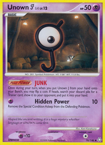Unown J (76/146) [Diamond & Pearl: Legends Awakened] - Destination Retro