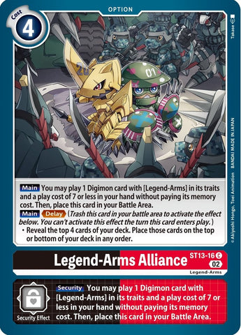 Legend-Arms Alliance [ST13-16] [Starter Deck: Ragnaloardmon] - Destination Retro