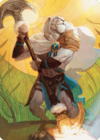 Ajani, Sleeper Agent Art Card [Dominaria United Art Series] - Destination Retro
