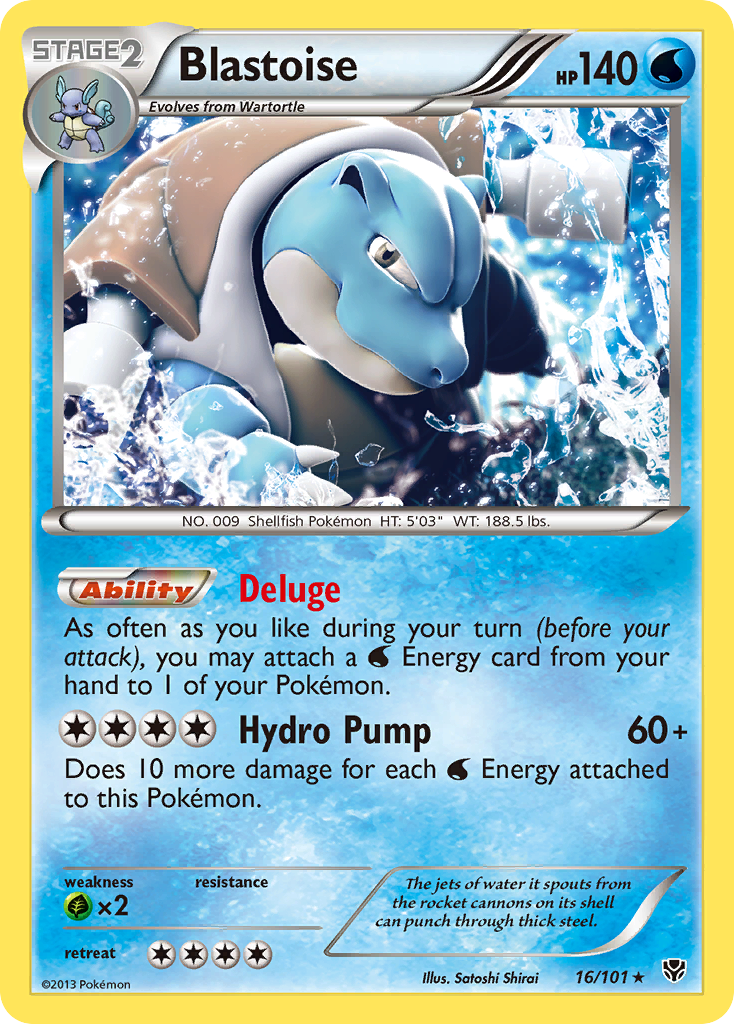 Blastoise (16/101) [Black & White: Plasma Blast] - Destination Retro