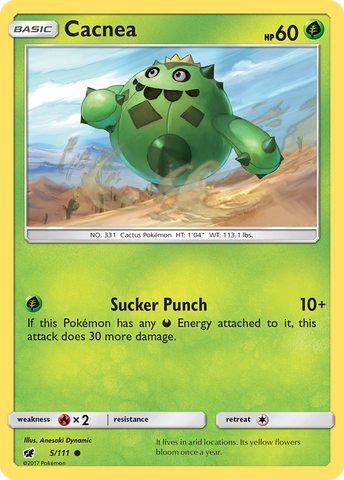 Cacnea (5/111) [Sun & Moon: Crimson Invasion] - Destination Retro