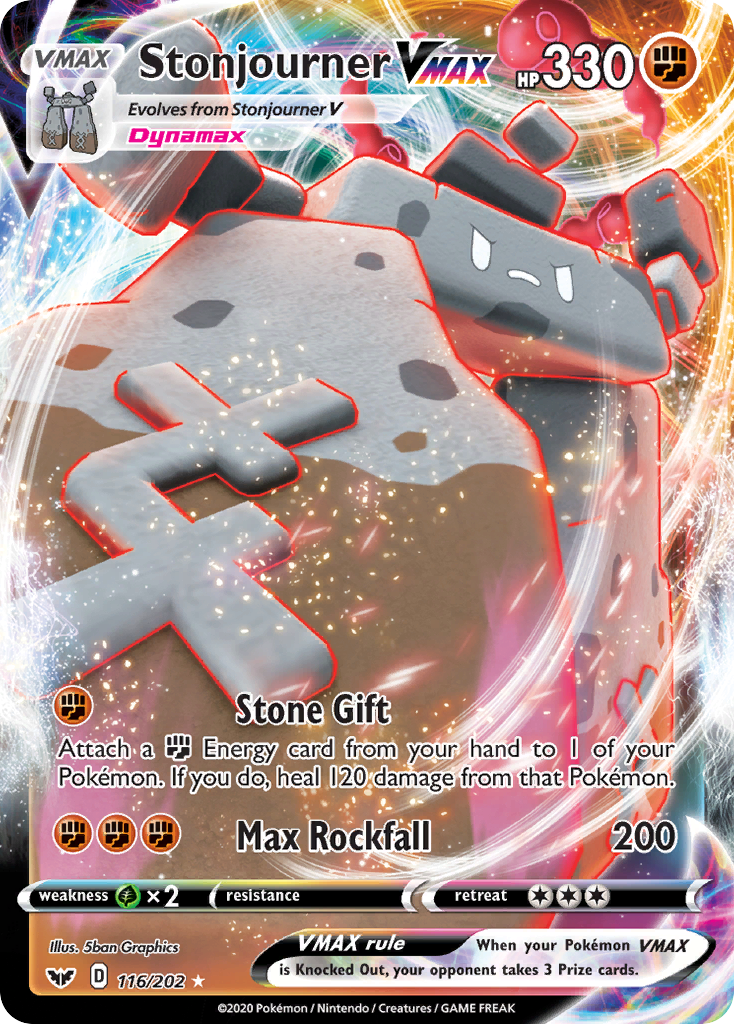 Stonjourner VMAX (116/202) [Sword & Shield: Base Set] - Destination Retro