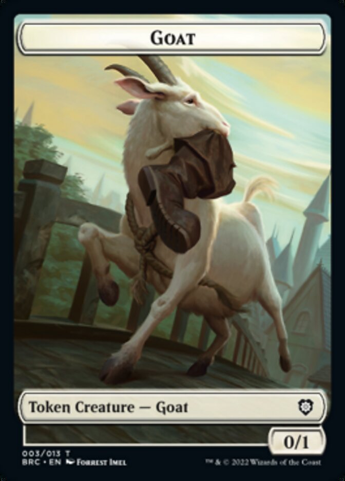 Construct (008) // Goat Double-Sided Token [The Brothers' War Commander Tokens] - Destination Retro