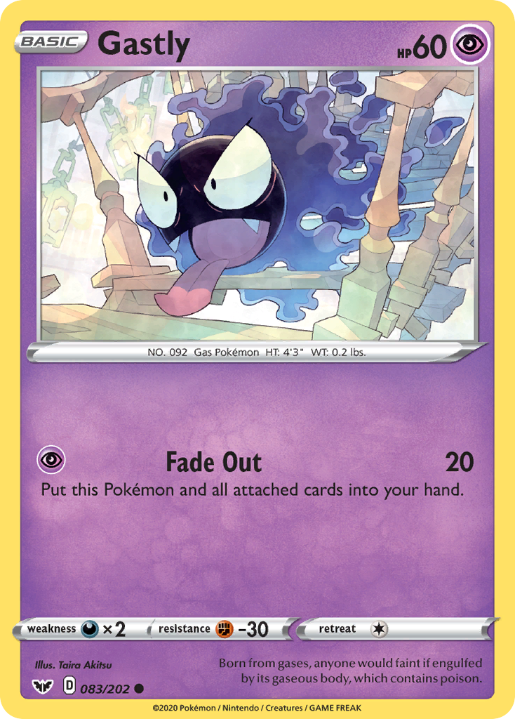 Gastly (83/202) [Sword & Shield: Base Set] - Destination Retro