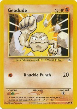 Geodude (44/64) [Neo Revelation Unlimited] - Destination Retro