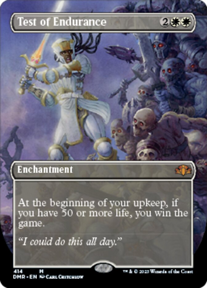 Test of Endurance (Borderless Alternate Art) [Dominaria Remastered] - Destination Retro