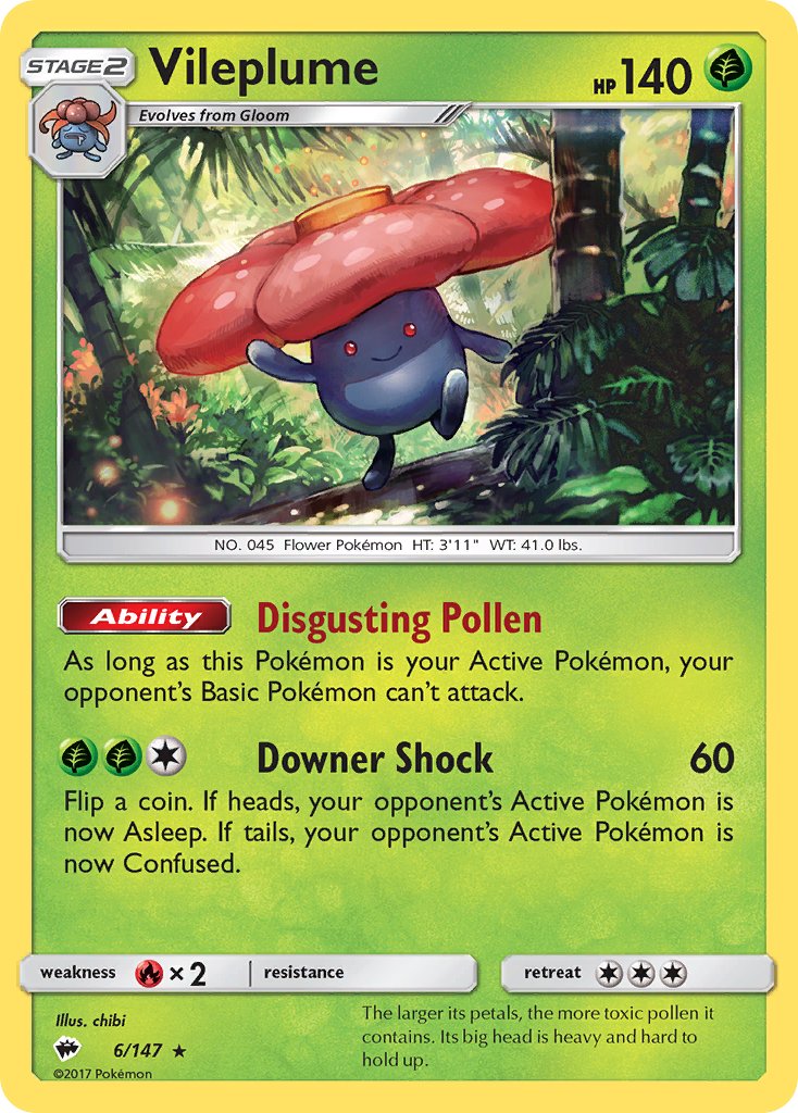 Vileplume (Prerelease Kit Exclusive) (6/147) [Theme Deck Exclusives] - Destination Retro