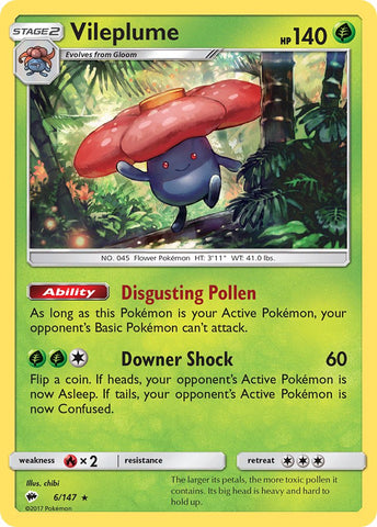 Vileplume (Prerelease Kit Exclusive) (6/147) [Theme Deck Exclusives] - Destination Retro