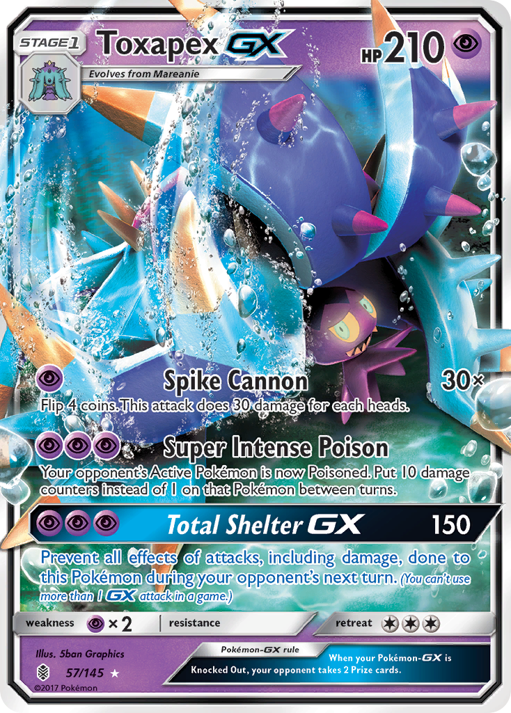 Toxapex GX (57/145) [Sun & Moon: Guardians Rising] - Destination Retro