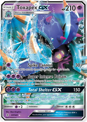 Toxapex GX (57/145) [Sun & Moon: Guardians Rising] - Destination Retro