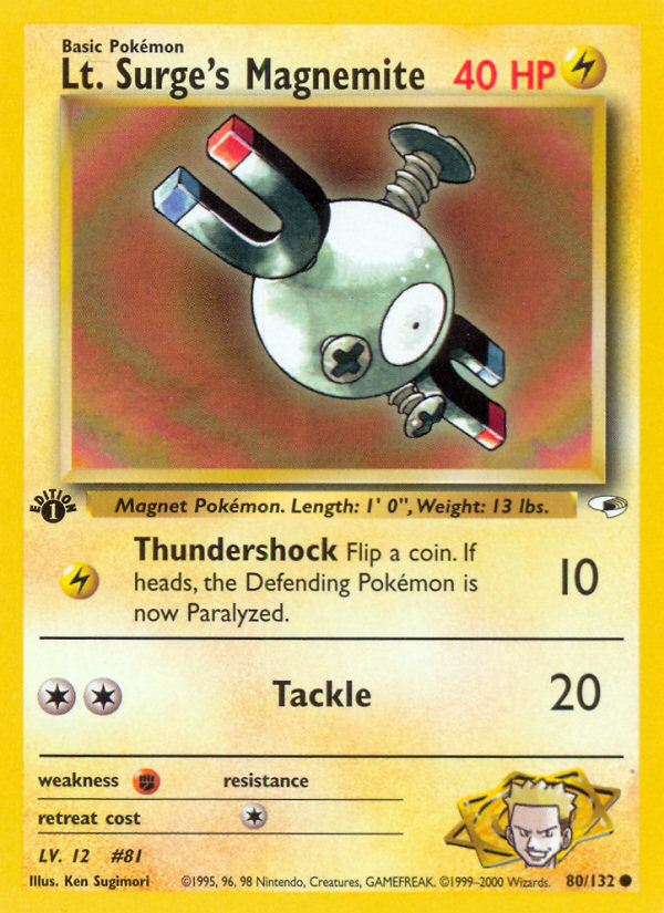 Lt. Surge's Magnemite (80/132) [Gym Heroes 1st Edition] - Destination Retro