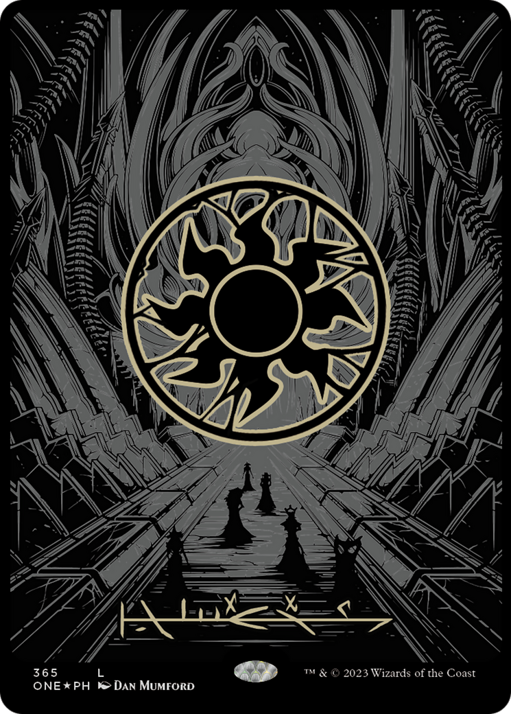 Plains (365) (Oil Slick Raised Foil) [Phyrexia: All Will Be One] - Destination Retro