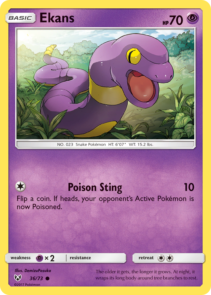 Ekans (36/73) [Sun & Moon: Shining Legends] - Destination Retro