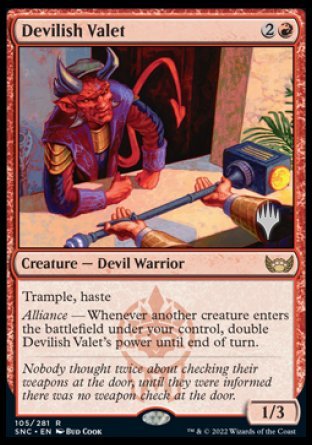 Devilish Valet (Promo Pack) [Streets of New Capenna Promos] - Destination Retro