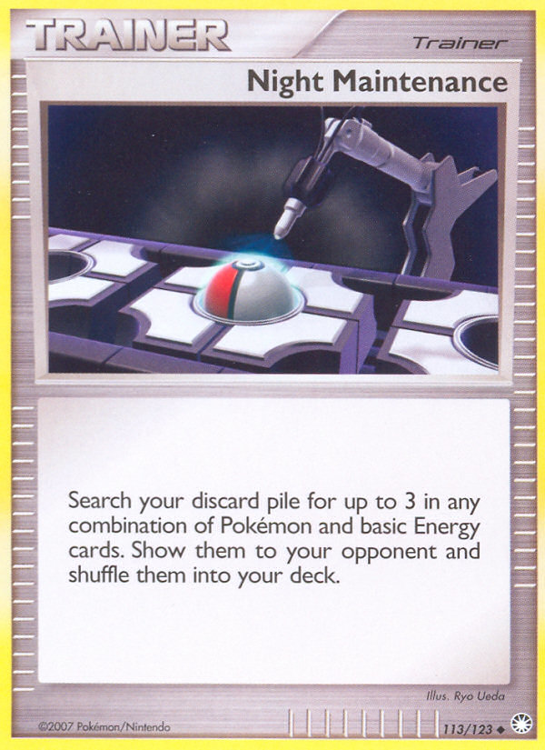 Night Maintenance (113/123) [Diamond & Pearl: Mysterious Treasures] - Destination Retro