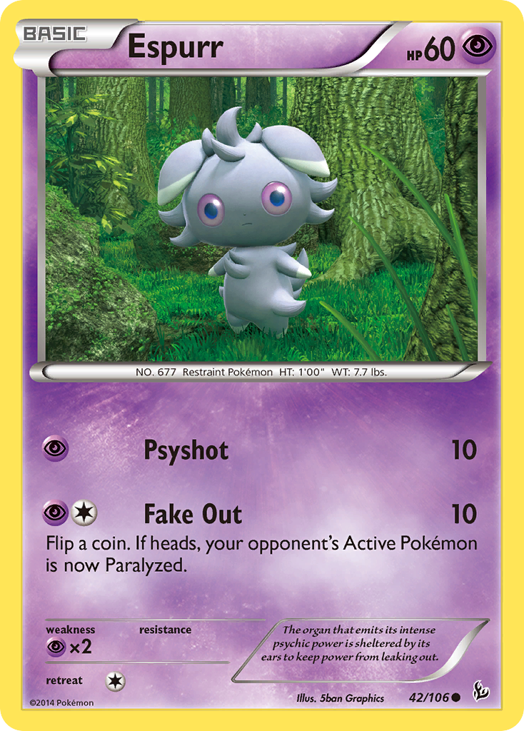 Espurr (42/106) [XY: Flashfire] - Destination Retro
