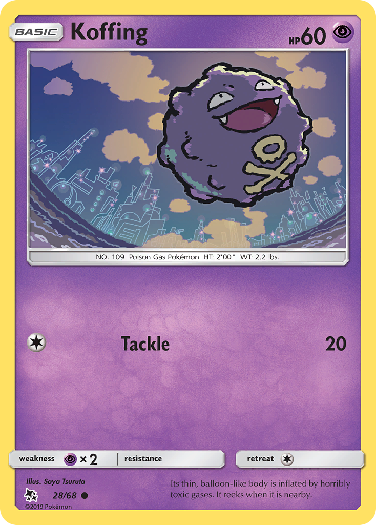 Koffing (28/68) [Sun & Moon: Hidden Fates] - Destination Retro
