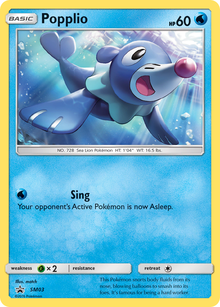 Popplio (SM03) [Sun & Moon: Black Star Promos] - Destination Retro
