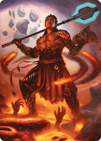 Koth, Fire of Resistance Art Card [Phyrexia: All Will Be One Art Series] - Destination Retro