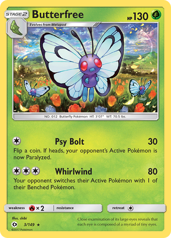 Butterfree (3/149) [Sun & Moon: Base Set] - Destination Retro