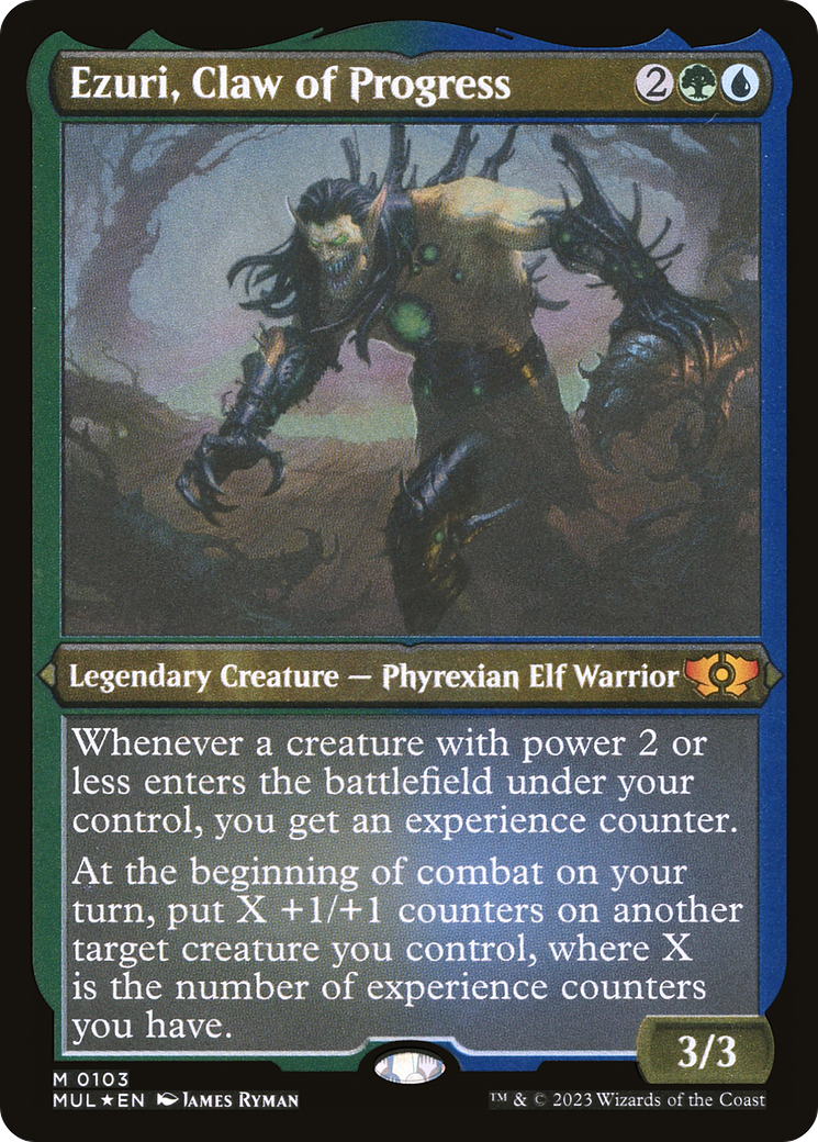 Ezuri, Claw of Progress (Foil Etched) [Multiverse Legends] - Destination Retro