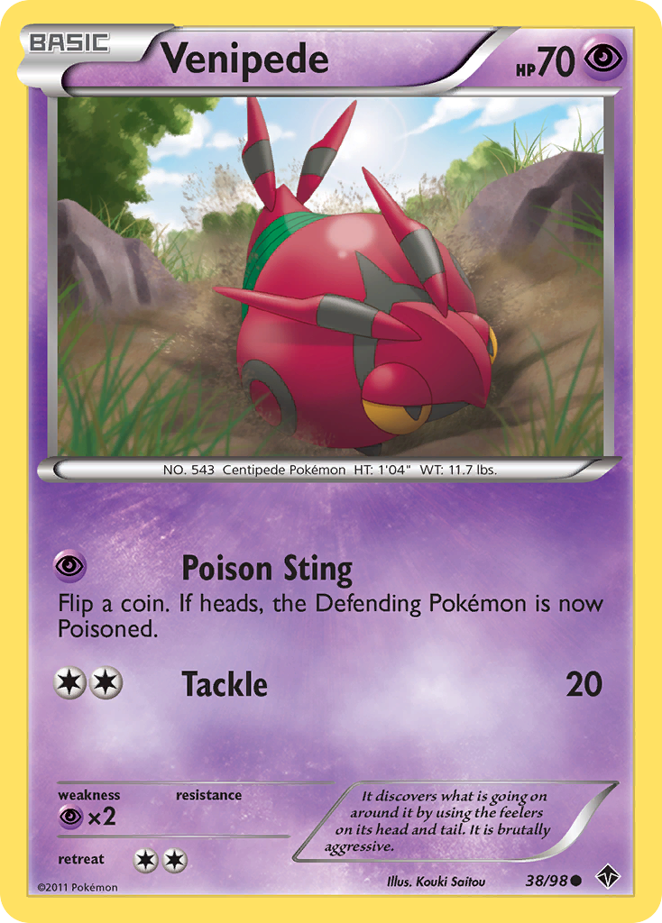 Venipede (38/98) [Black & White: Emerging Powers] - Destination Retro