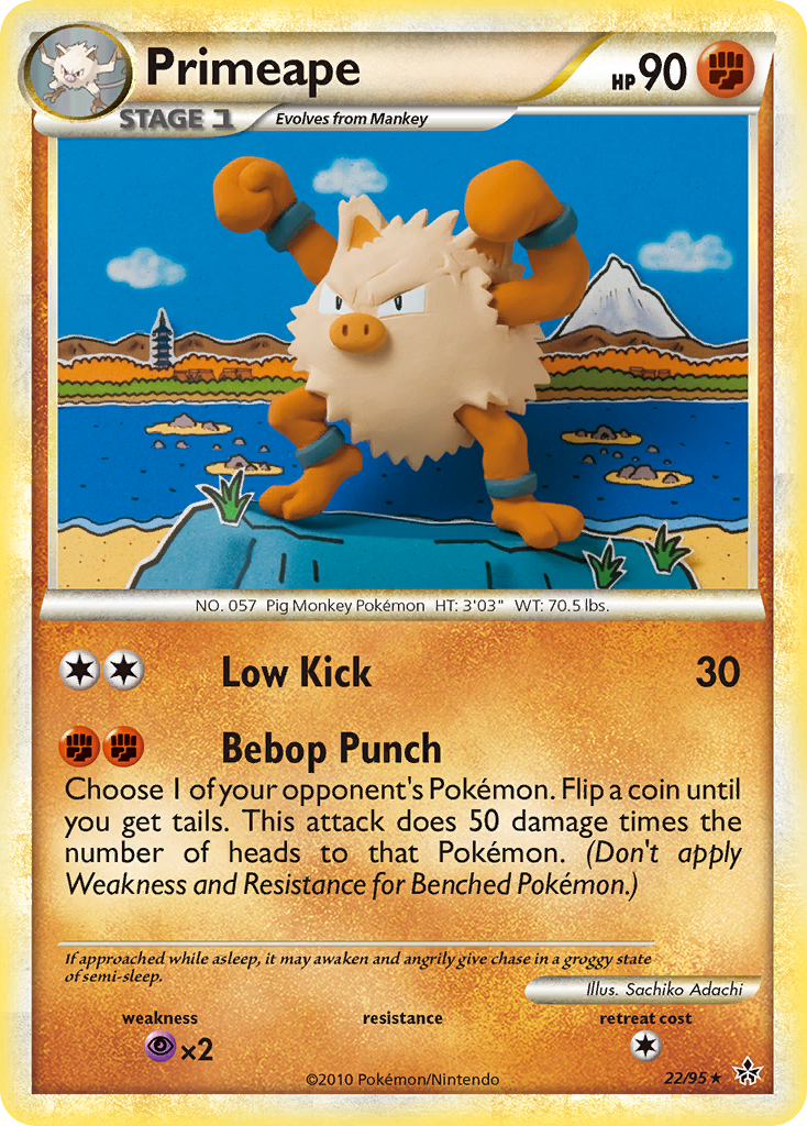 Primeape (22/95) [HeartGold & SoulSilver: Unleashed] - Destination Retro
