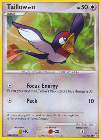 Taillow (124/146) [Diamond & Pearl: Legends Awakened] - Destination Retro