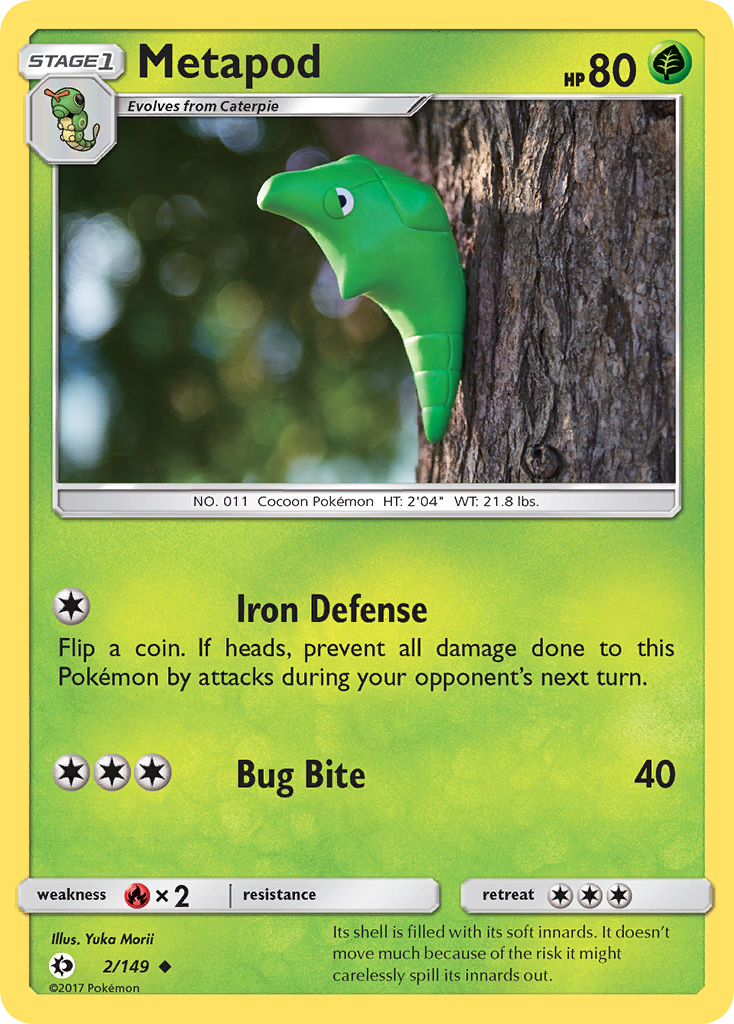 Metapod (2/149) [Sun & Moon: Base Set] - Destination Retro