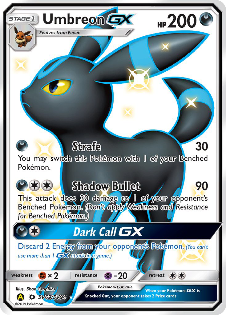 Umbreon GX (SV69/SV94) [Sun & Moon: Hidden Fates - Shiny Vault] - Destination Retro