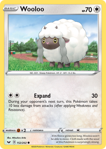 Wooloo (152/202) [Sword & Shield: Base Set] - Destination Retro