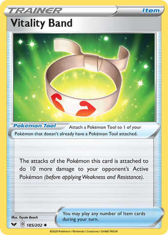 Vitality Band (185/202) [Sword & Shield: Base Set] - Destination Retro