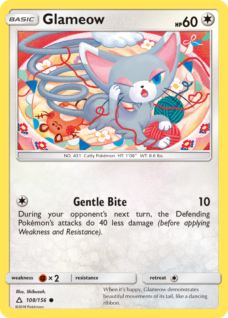 Glameow (108/156) [Sun & Moon: Ultra Prism] - Destination Retro
