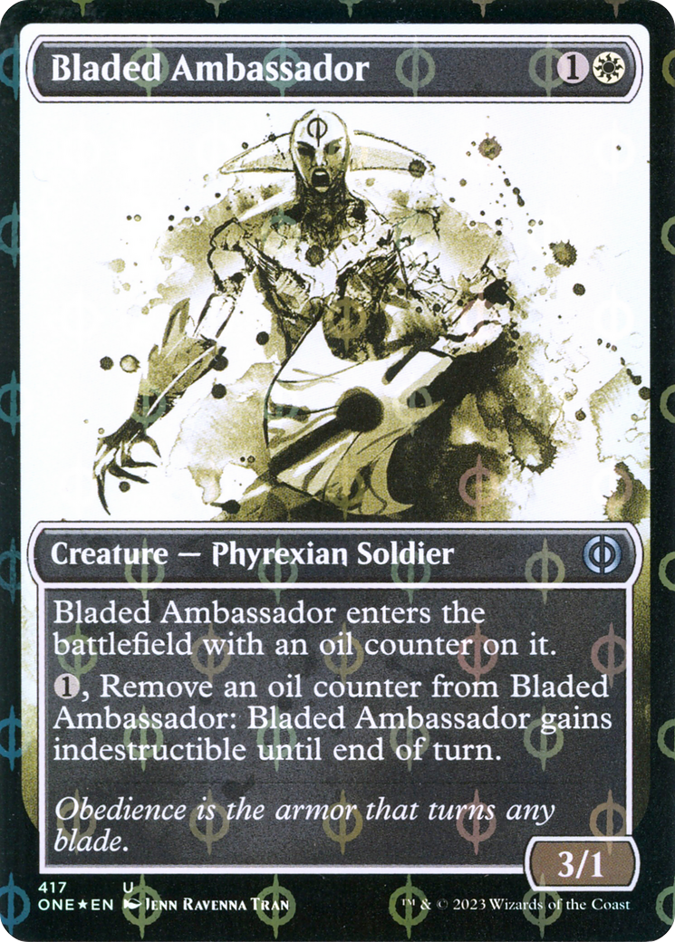 Bladed Ambassador (Showcase Ichor Step-and-Compleat Foil) [Phyrexia: All Will Be One] - Destination Retro