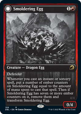 Smoldering Egg // Ashmouth Dragon [Innistrad: Double Feature] - Destination Retro