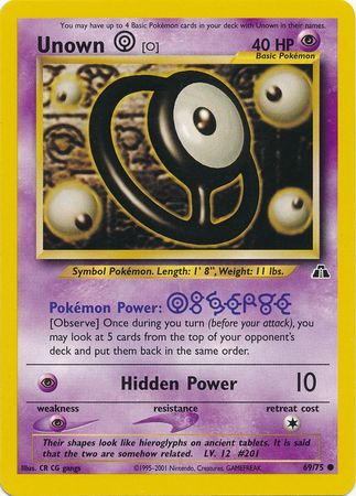 Unown [O] (69/75) [Neo Discovery Unlimited] - Destination Retro