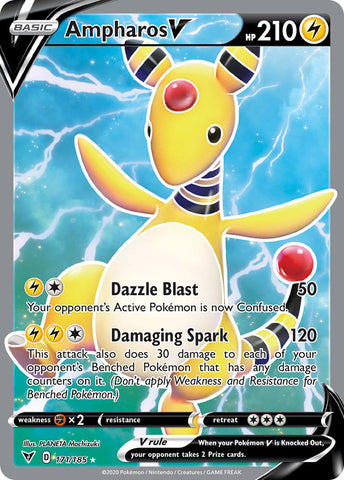 Ampharos V (171) [Sword & Shield: Vivid Voltage] - Destination Retro