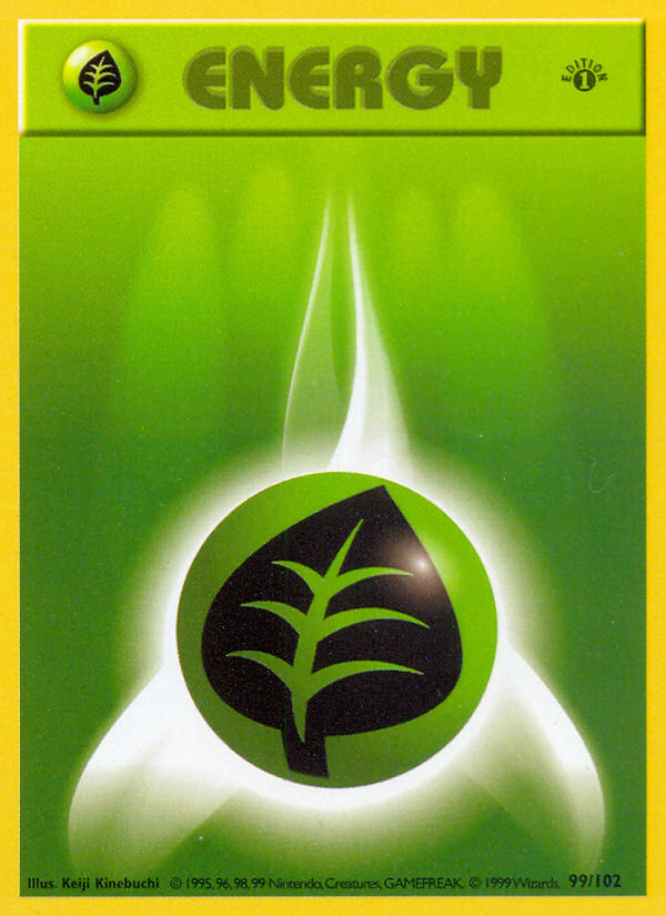 Grass Energy (99/102) [Base Set 1st Edition] - Destination Retro