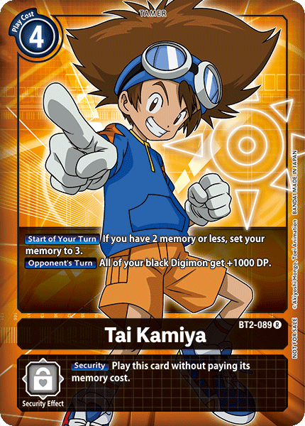 Tai Kamiya [BT2-089] (Buy-A-Box Promo) [Release Special Booster Ver.1.0 Promos] - Destination Retro