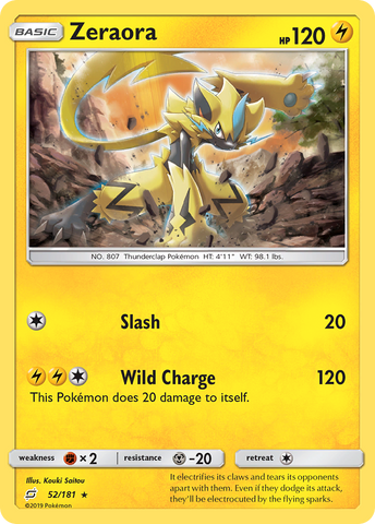 Zeraora (52/181) [Sun & Moon: Team Up] - Destination Retro