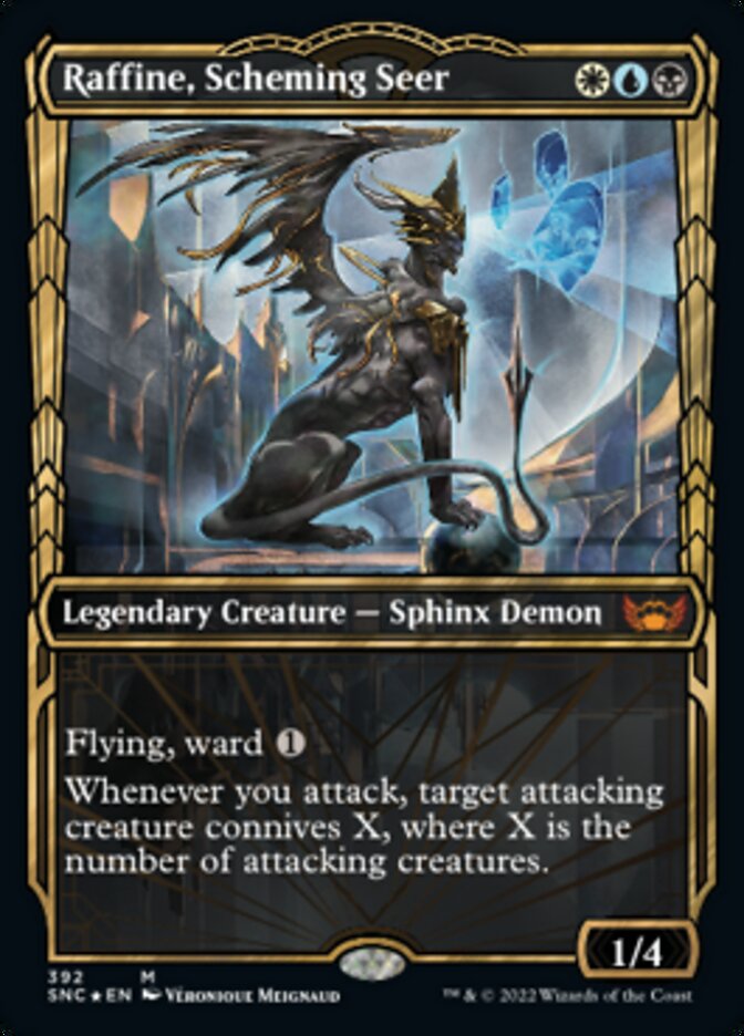 Raffine, Scheming Seer (Showcase Golden Age Gilded Foil) [Streets of New Capenna] - Destination Retro