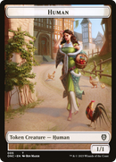 Human // Spirit Double-Sided Token [Phyrexia: All Will Be One Commander Tokens] - Destination Retro