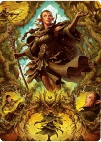 Nissa of Shadowed Boughs 2 Art Card [Zendikar Rising Art Series] - Destination Retro