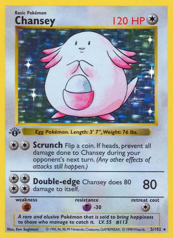 Chansey (3/102) [Base Set 1st Edition] - Destination Retro